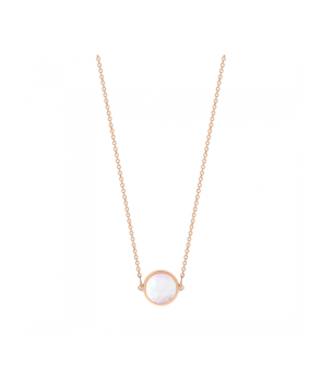 Collier Ginette NY Mini Ever Disc or rose nacre rose