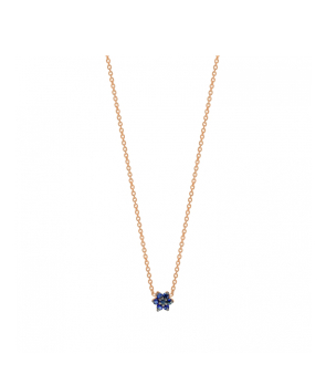 Collier Ginette NY mini saphire Star or rose