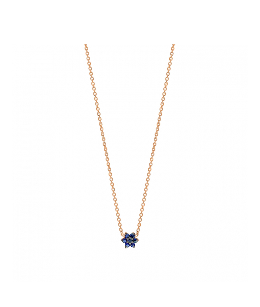 Collier Ginette NY mini saphire Star or rose