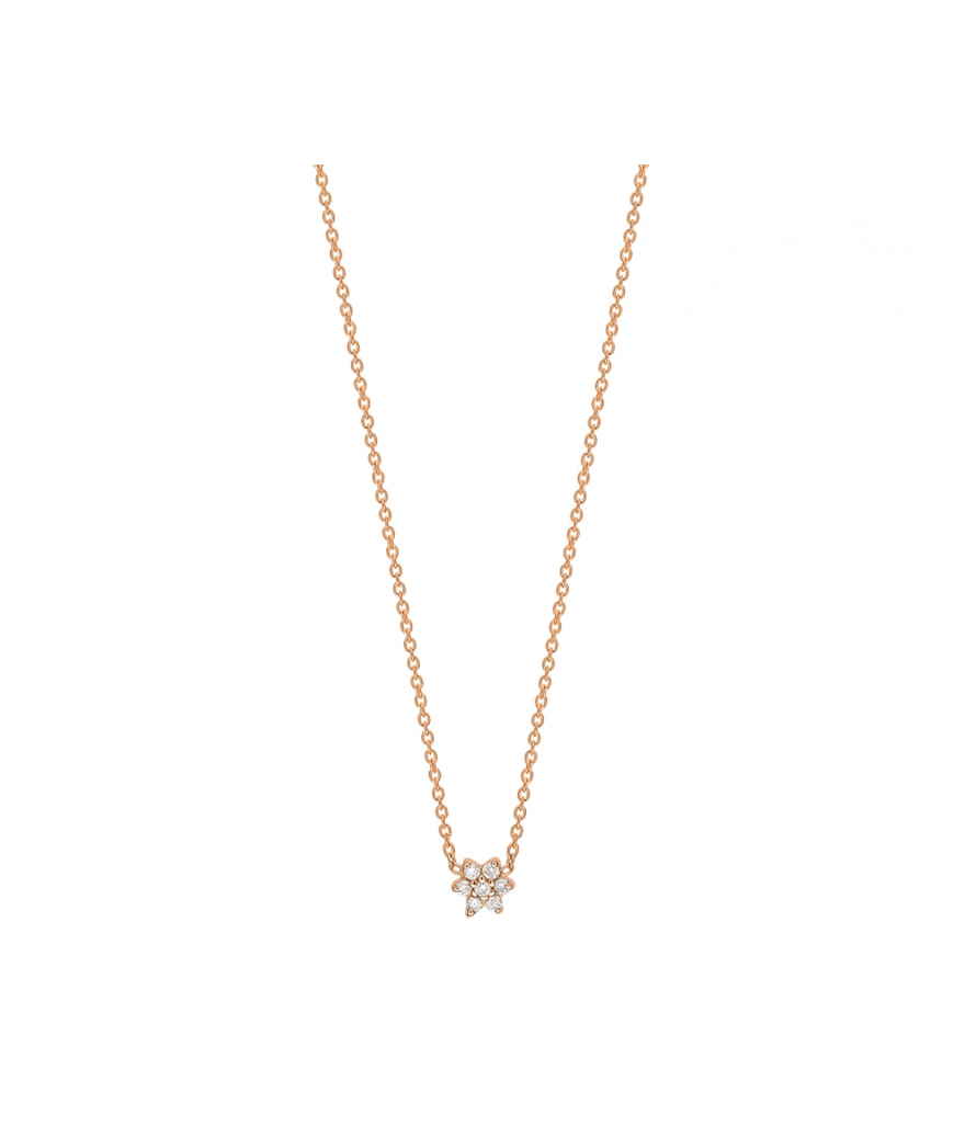 Collier Ginette NY mini diamond Star or rose