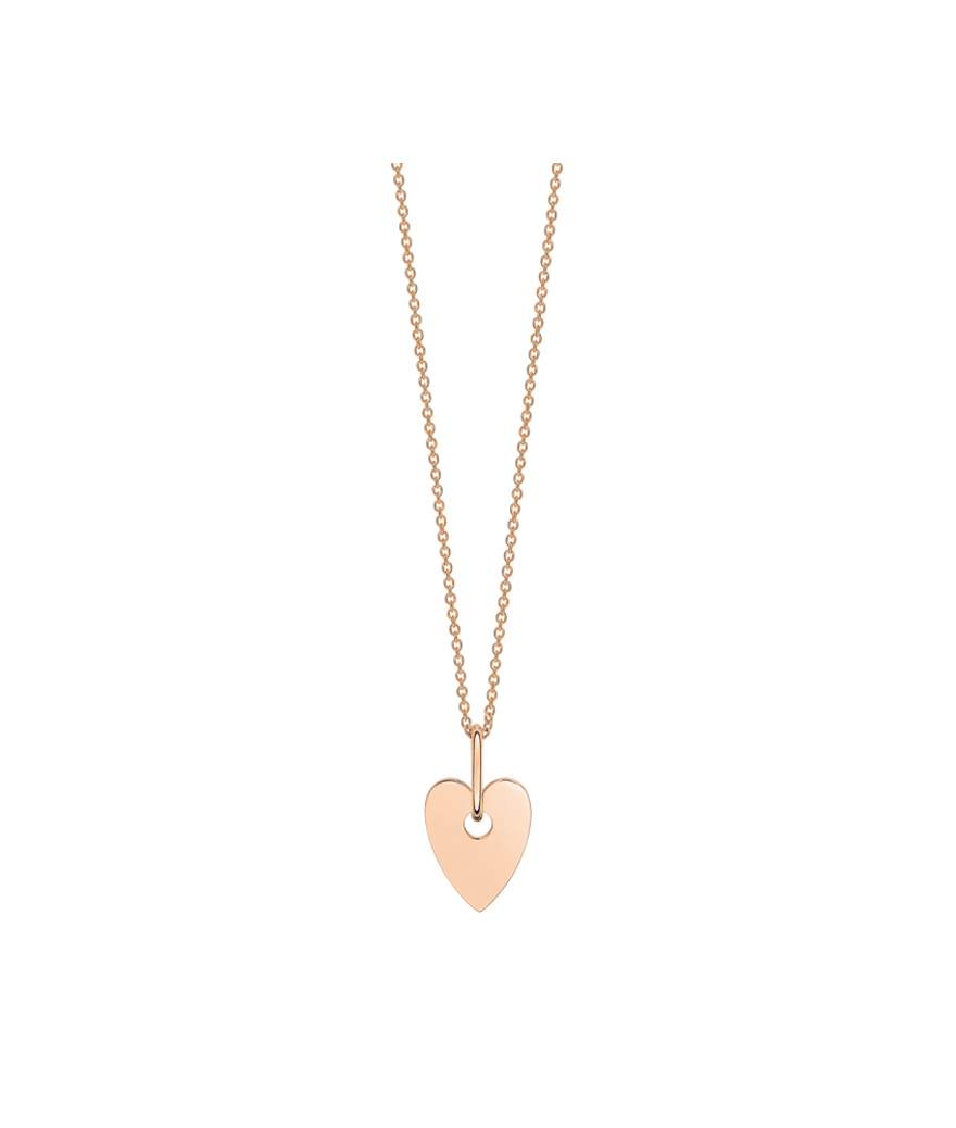 Collier Ginette NY Angèle Mini Heart on chain or rose