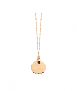 Collier Ginette NY Artist Scalloped Disc Or Rose