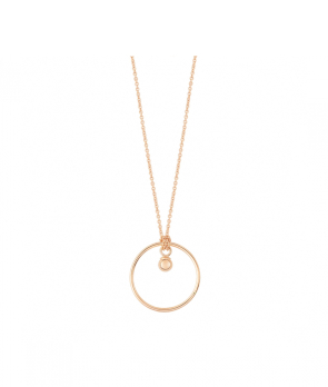 Collier Ginette NY Little Circle With Bead Or Rose
