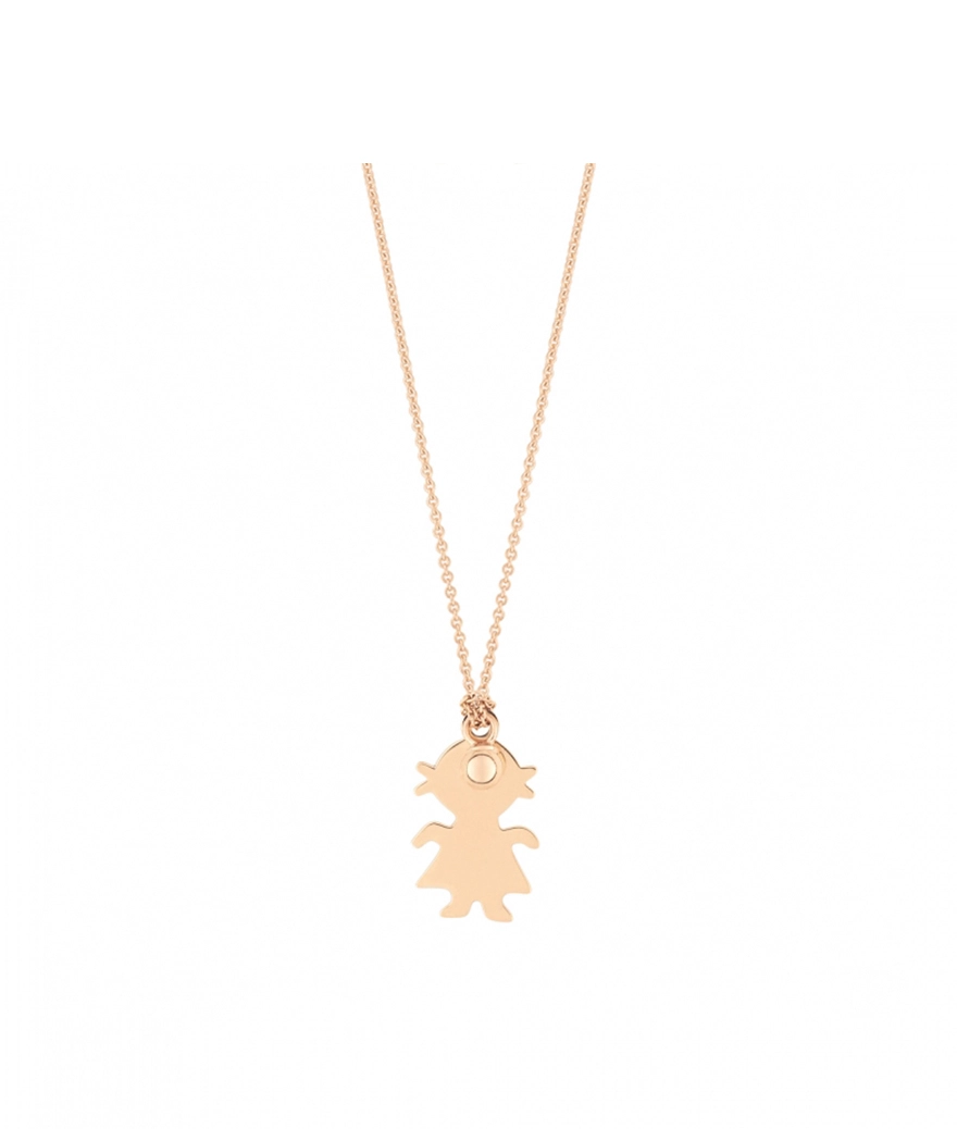 Collier Ginette NY Little Girl & Bead Or Rose