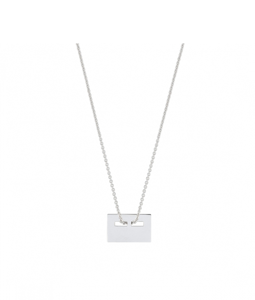 Collier Ginette NY Mini Plate Or Blanc