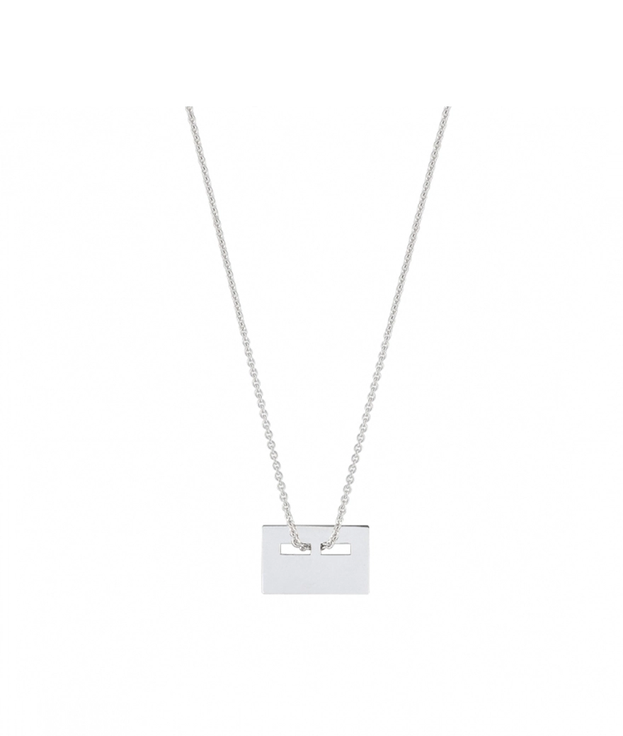 Collier Ginette NY Mini Plate Or Blanc
