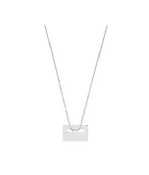 Collier Ginette NY Mini Plate Or Blanc