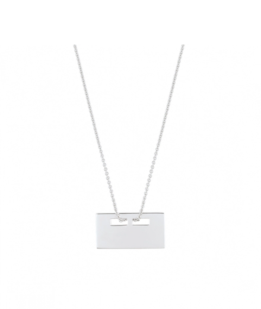 Collier Ginette NY Baby Plate Or Blanc