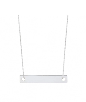Collier Ginette NY Mini Baguette Or Blanc