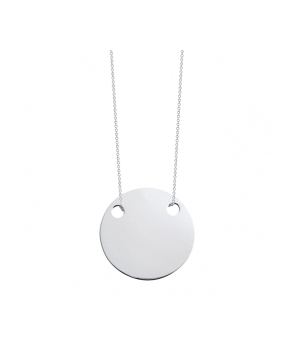 Collier Ginette NY Baby Disc Or Blanc