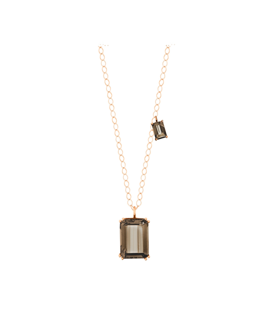 Collier Ginette NY  Duo Cocktail Smoky Quartz
