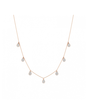 Collier Ginette NY 7 Daimond Bliss On Chain or rose