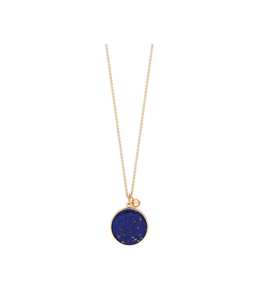 Collier Ginette NY Ever Disc on chain or rose lapis lazuli