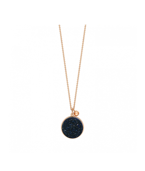 Collier Ginette NY Disc Ever on chain or rose blue sand stone or rose