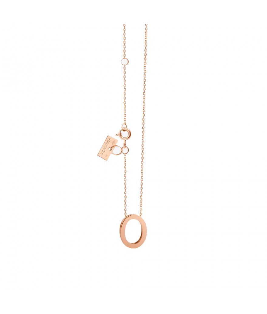 Collier Vanrycke Abécédaire "O" or rose