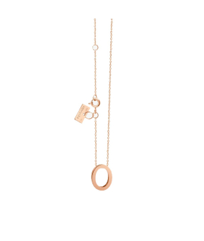 Collier Vanrycke Abécédaire "O" or rose