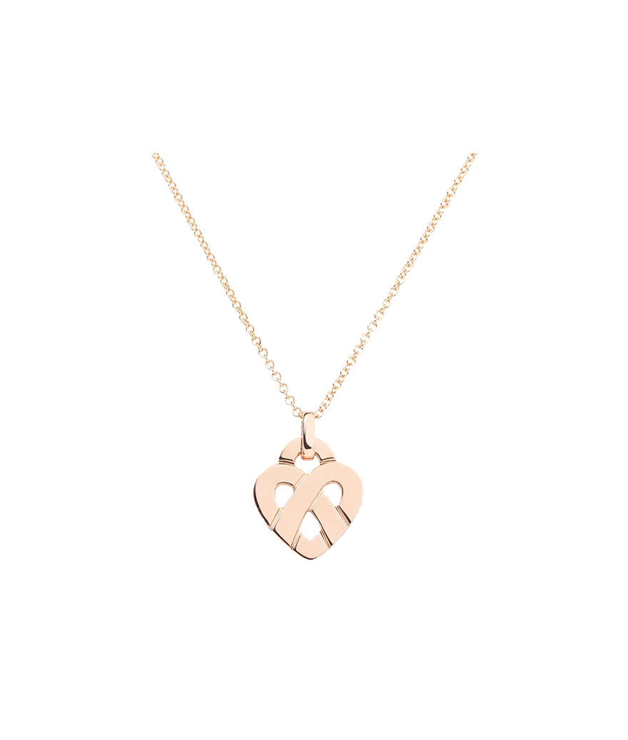 Pendentif Poiray Cœur Entrelacé Petit Modèle or rose