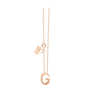 Collier Vanrycke Abécédaire "G" or rose