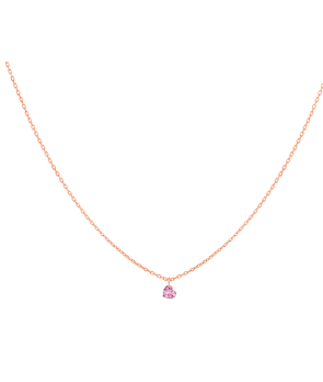 Collier La Brune et La Blonde Confetti coeur or rose saphir rose