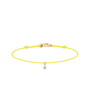 Bracelet La Brune et La Blonde Cordon BB jaune or jaune diamant