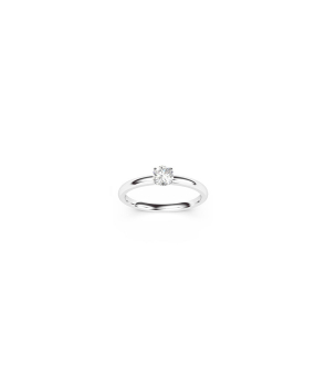 Solitaire Mademoiselle Frojo or blanc et diamants 0.30 ct