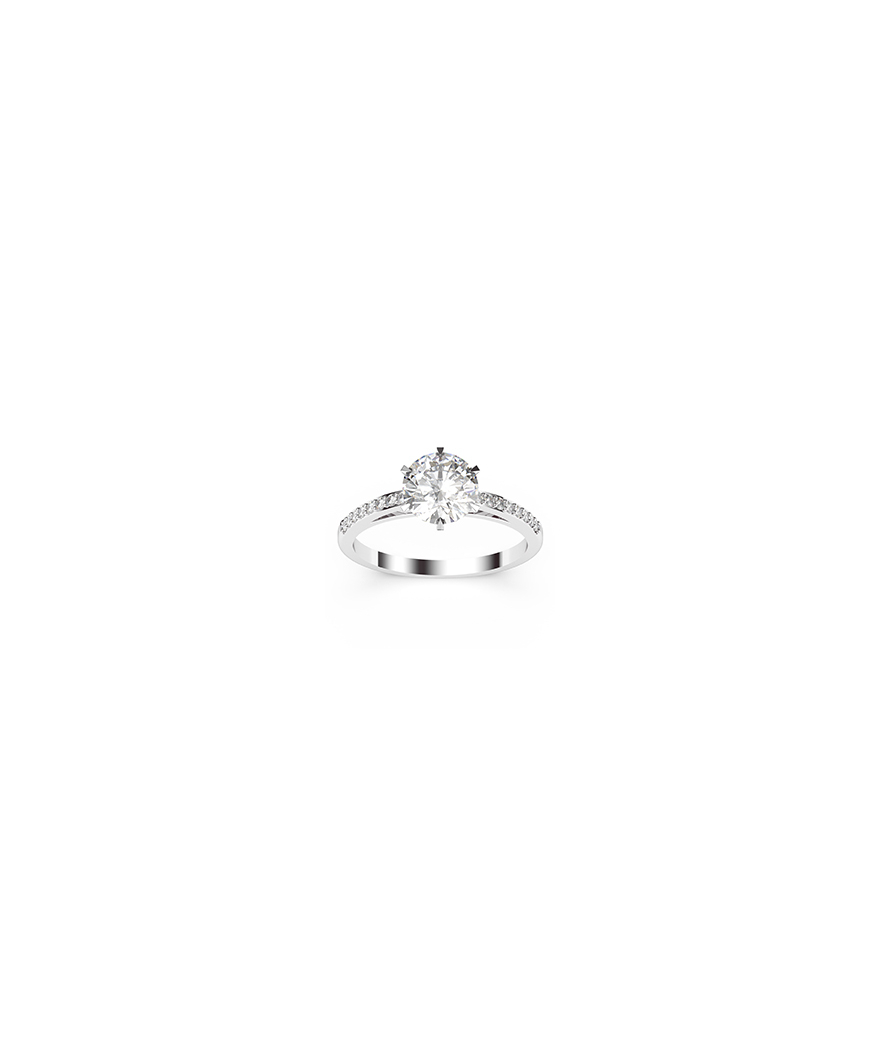 Bague Mademoiselle Frojo or blanc diamants