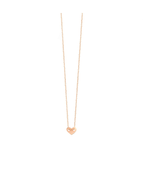 Collier Vanrycke Angie Coeur plein or rose