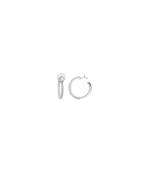 Boucles d'Oreilles Mademoiselle Frojo or blanc diamants