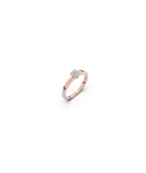 Solitaire Mademoiselle Frojo or rose diamant