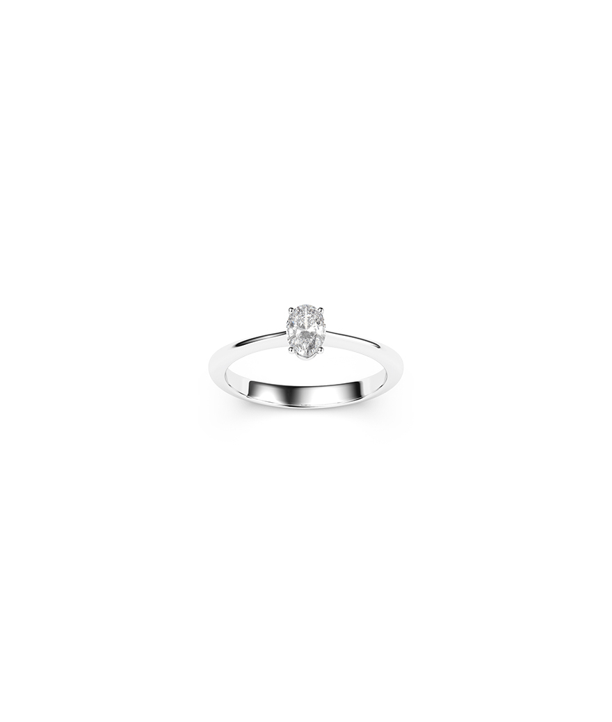 Solitaire Mademoiselle Frojo or blanc diamant