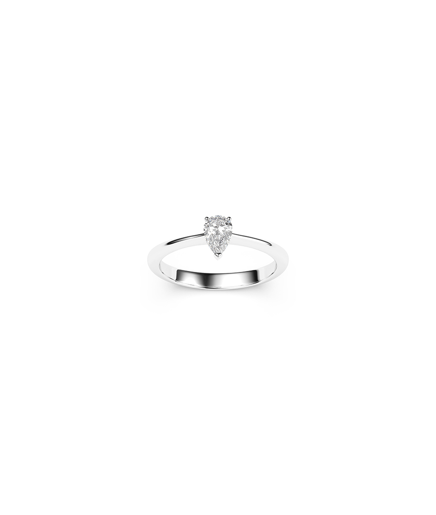 Solitaire Mademoiselle Frojo or blanc diamant