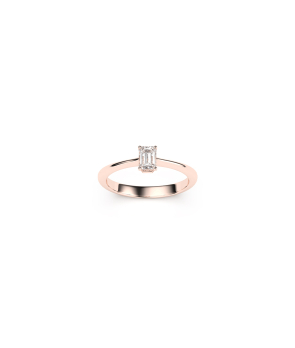 Solitaire Mademoiselle Frojo or rose diamant