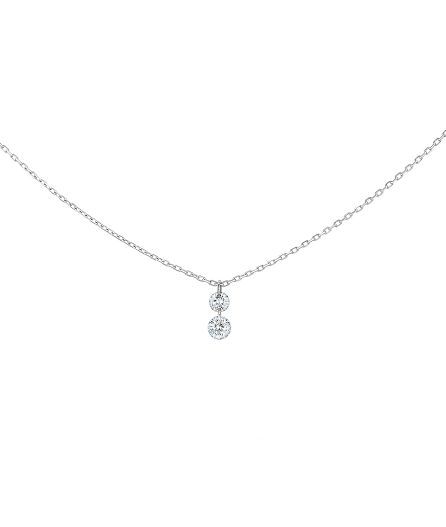 Collier La Brune et La Blonde 360° Duo or blanc diamants