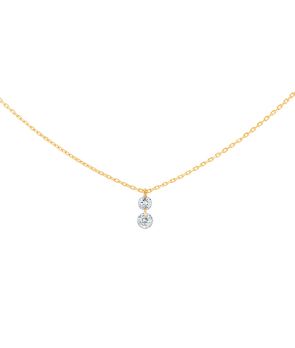 Collier La Brune et La Blonde 360° Duo or jaune diamants