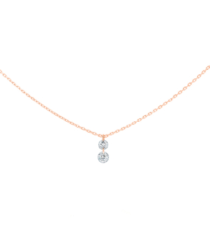 Collier La Brune et La Blonde 360° Duo or rose diamants