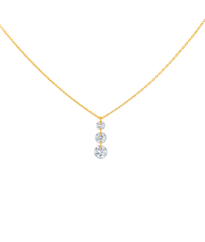 Collier La Brune et La Blonde 360° Trio or jaune diamants