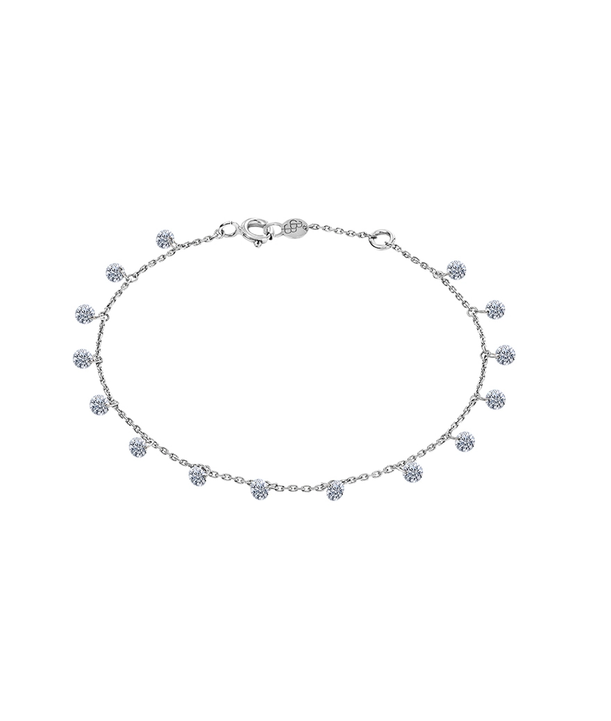 Bracelet La Brune et La Blonde or blanc 15 diamants