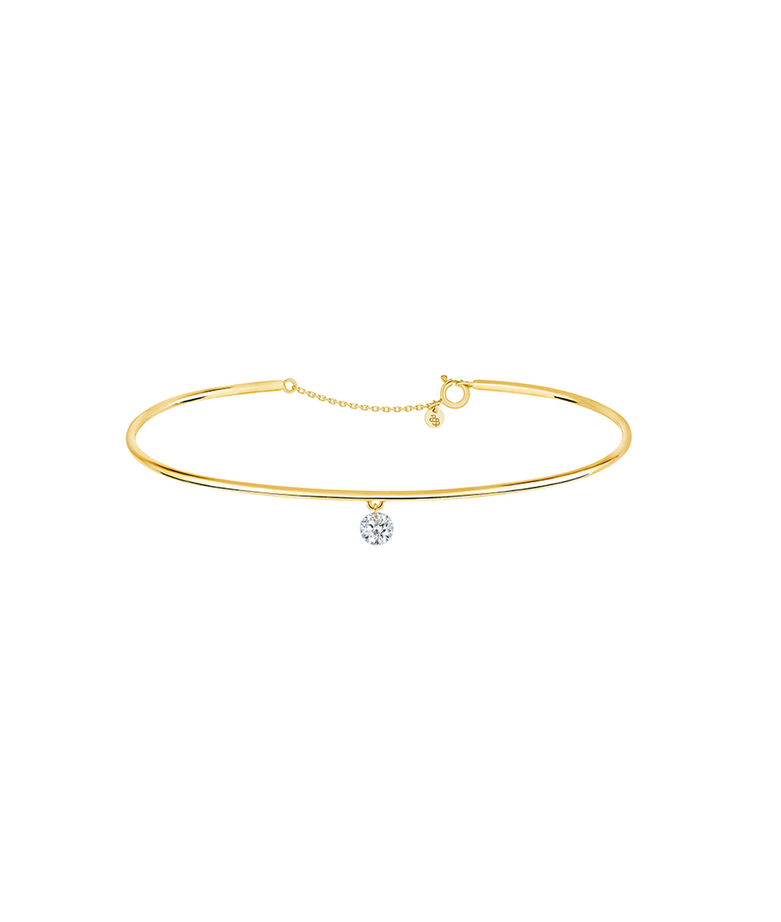Bracelet La Brune et La Blonde Jonc 360° or jaune diamant