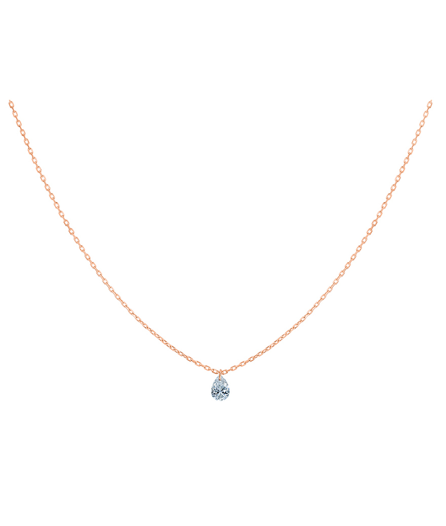 Collier La Brune et La Blonde 360° or rose diamant