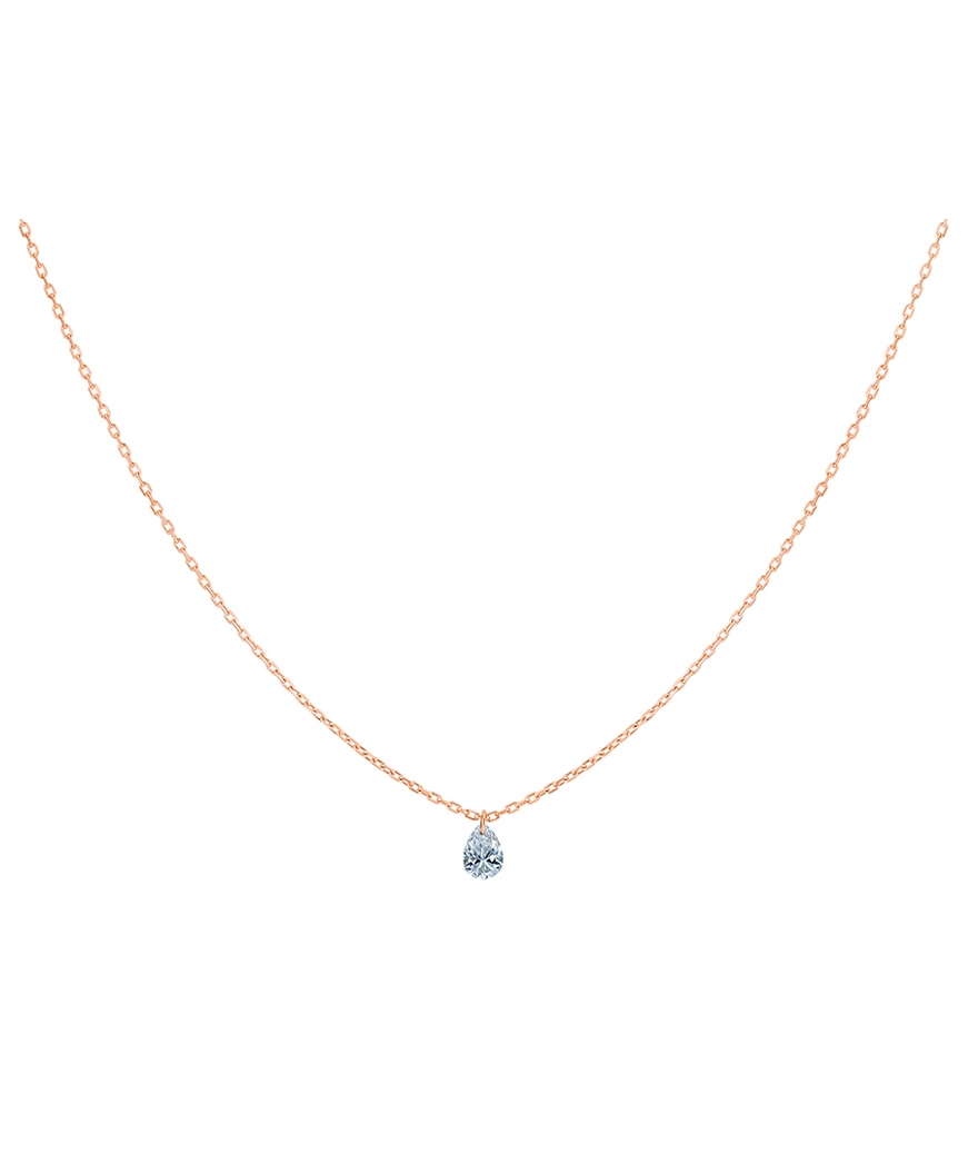 Collier La Brune et La Blonde 360° or rose diamant