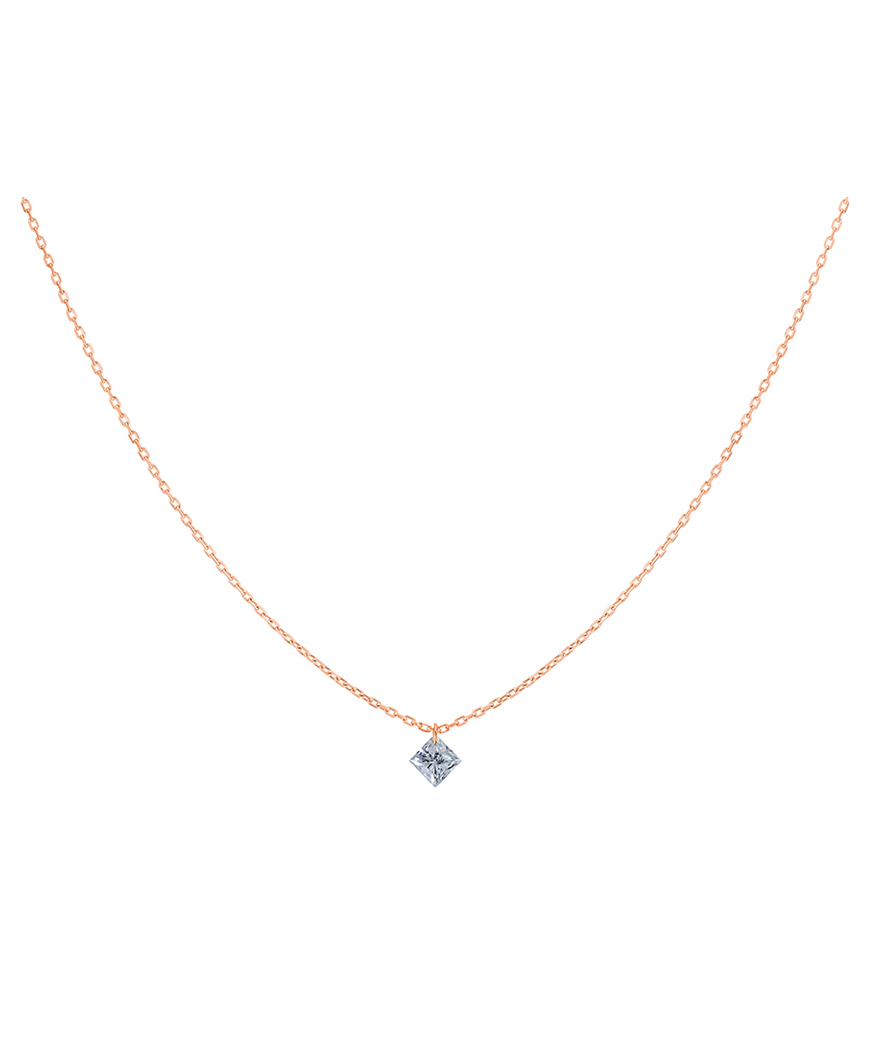 Collier La Brune et La Blonde 360° or rose diamant