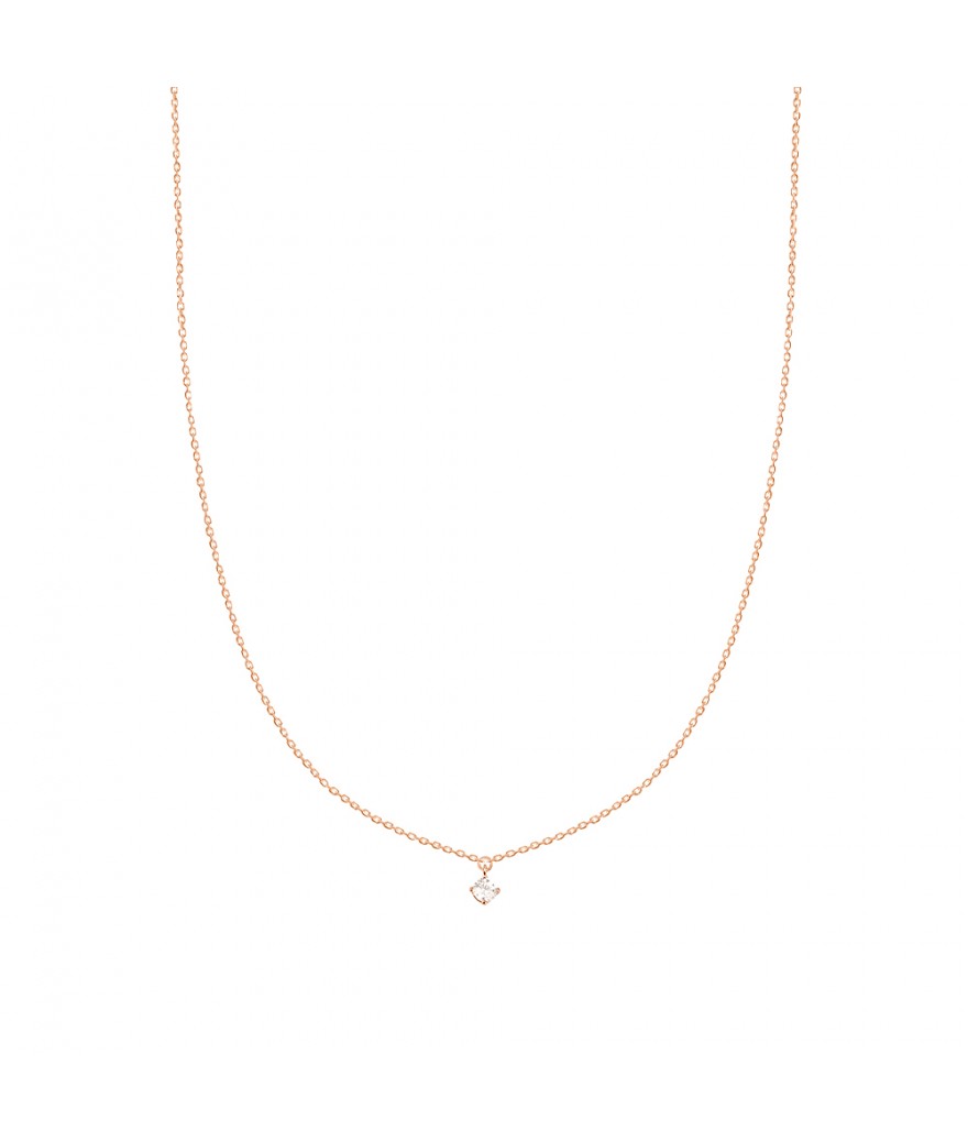 Collier Vanrycke Stardust 1 diamant or rose