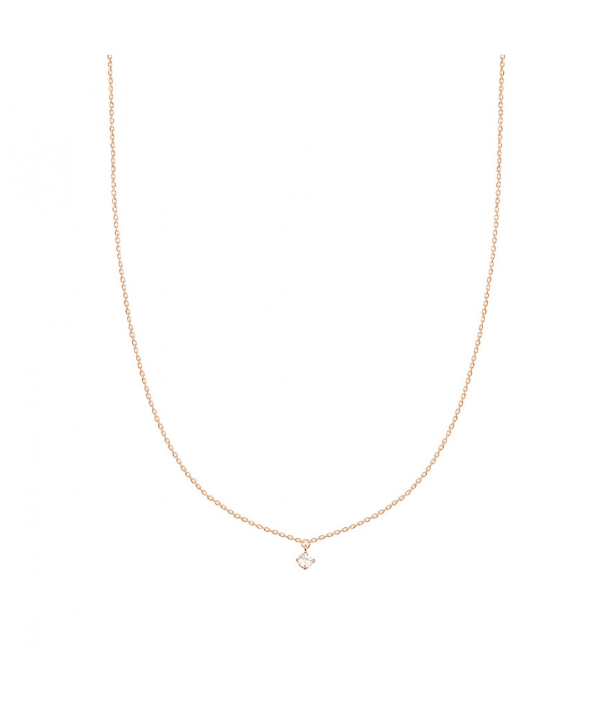 Collier Vanrycke Stardust 1 diamant or rose