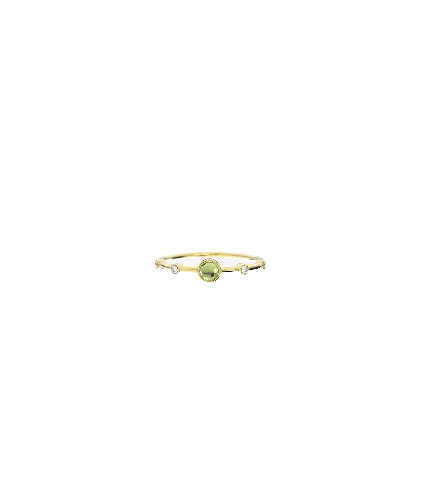Bague Emmanuelle d'Ortoli Cinq colorée or jaune tourmaline chromifère diamants