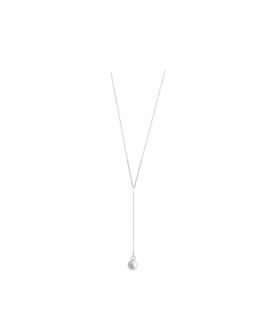 Collier Claverin Lasso or blanc perle blanche