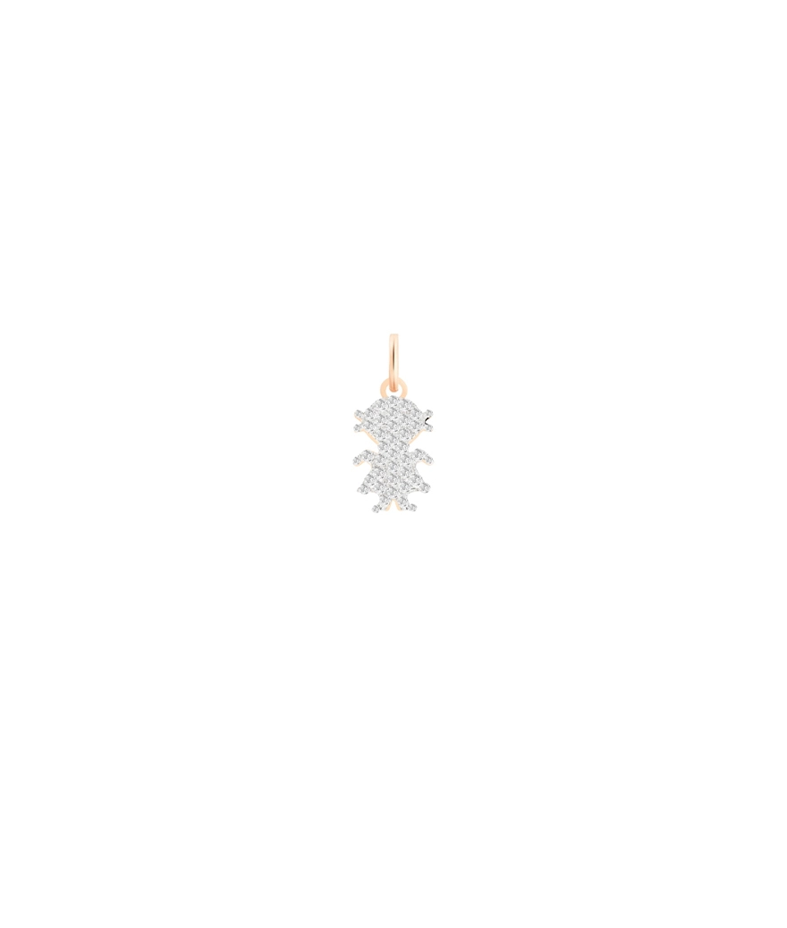 Pendentif Ginette NY charms or rose diamond girl