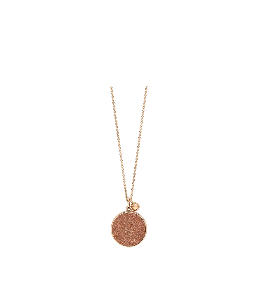 Collier Ginette NY Ever Disc or rose Gold Sandstone