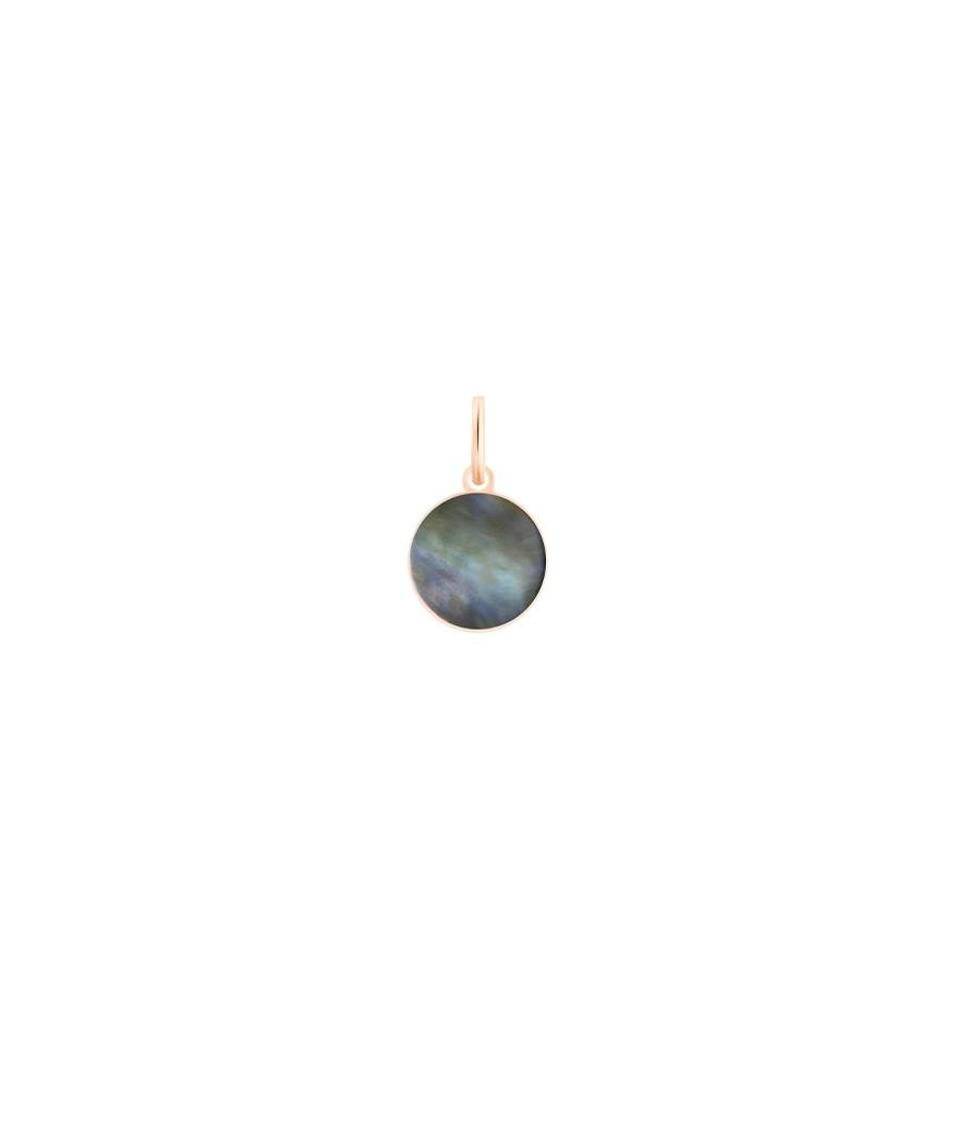 Pendentif Ginette NY Charms mini Ever Black or rose nacre noire