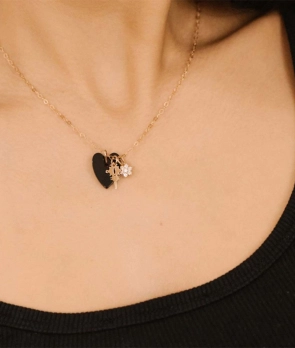 Pendentif Ginette NY Charms Mini Tanger or rose