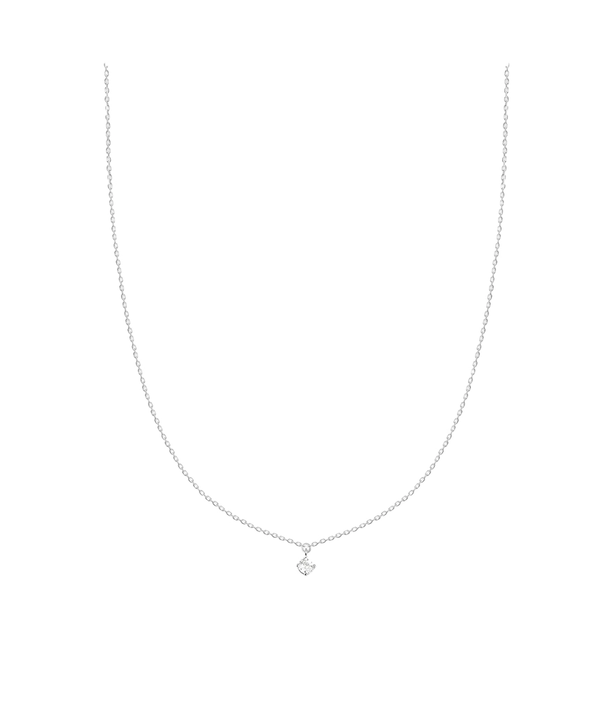 Collier Vanrycke Stardust or blanc 1 diamant